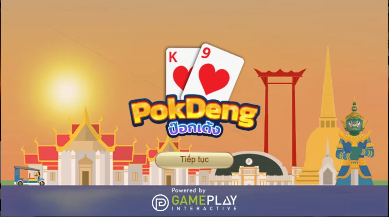 Giao diện trang chủ trò chơi Pok Deng